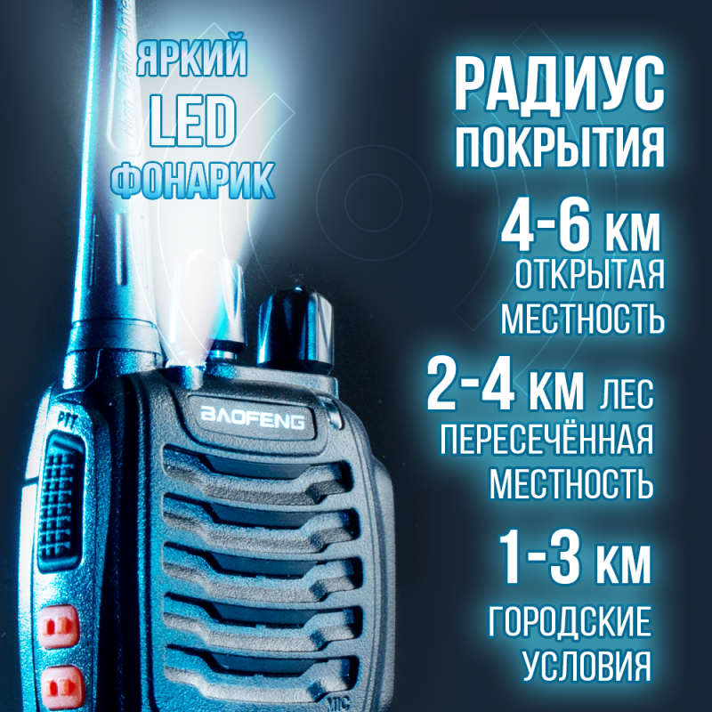 Комплект раций Baofeng BF-888s /набор 2 шт